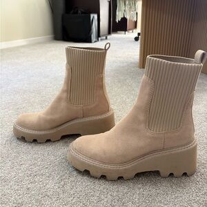 Dolce Vita Beige Heeled Boots